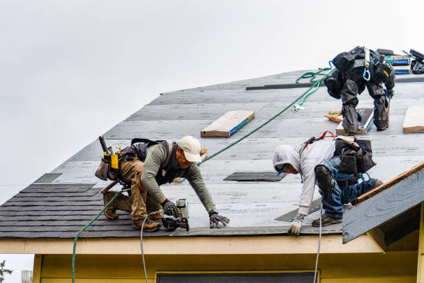 Professional Gutter Installation technician working in Dunn, NC